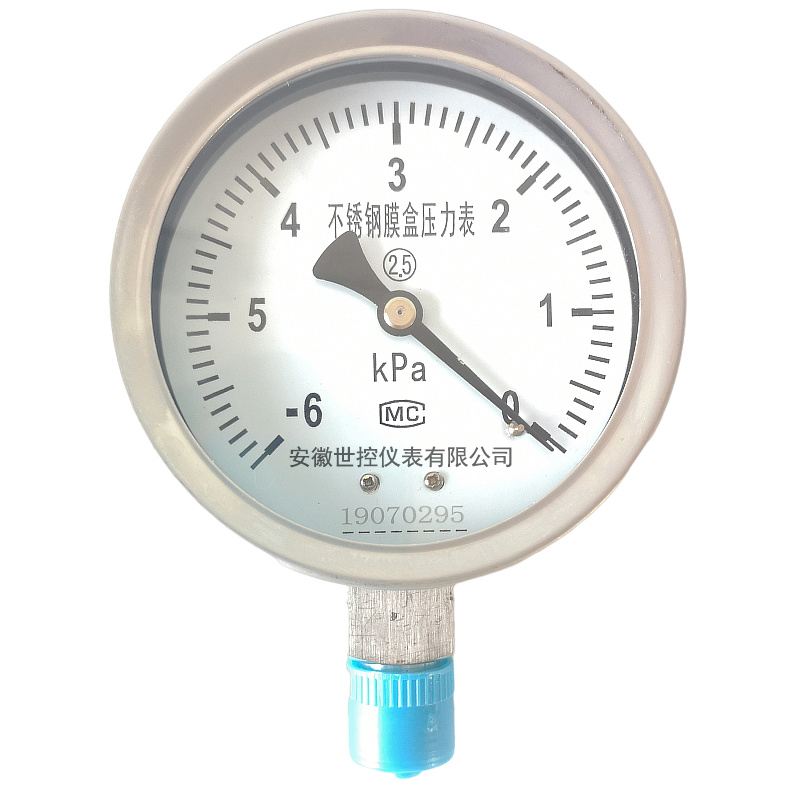 YE-100BF不锈钢膜盒压力表微压表